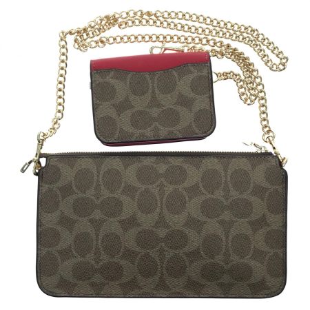  COACH コーチ クロスボディ ポーチ バッグ ショルダーバッグ シグネチャー H2539 CCK79 レッド