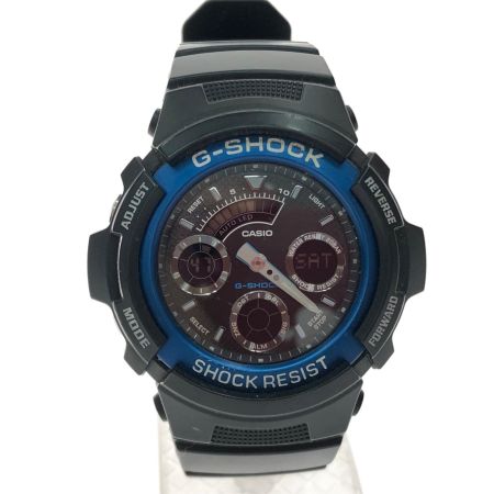 CASIO カシオ メンズ腕時計 クオーツ デジアナウォッチ G-SHOCK Gショック  AW-591 ブラック/ブルー