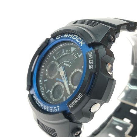 CASIO カシオ メンズ腕時計 クオーツ デジアナウォッチ G-SHOCK Gショック  AW-591 ブラック/ブルー