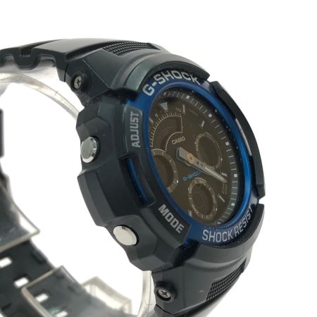 CASIO カシオ メンズ腕時計 クオーツ デジアナウォッチ G-SHOCK Gショック  AW-591 ブラック/ブルー