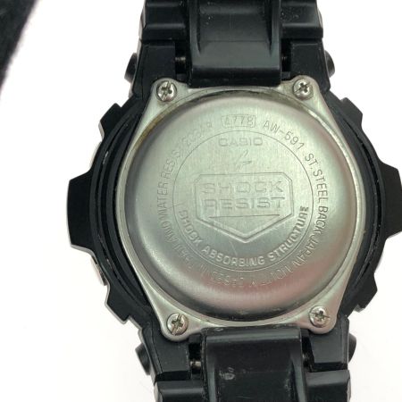 CASIO カシオ メンズ腕時計 クオーツ デジアナウォッチ G-SHOCK Gショック  AW-591 ブラック/ブルー