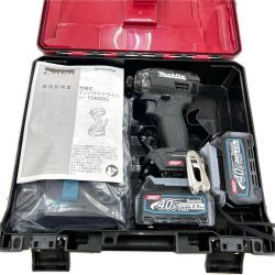 MAKITA マキタ インパクトドライバ コードレス式 40v 充電器・充電池2個・ケース付 TD002GRDXB ブラック Sランク