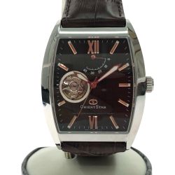 ▼▼ ORIENT オリエント メンズ腕時計 自動巻き オリエントスター パワーリザーブ バックスケルトン トノーフェイス DAAA-C0-B Bランク
