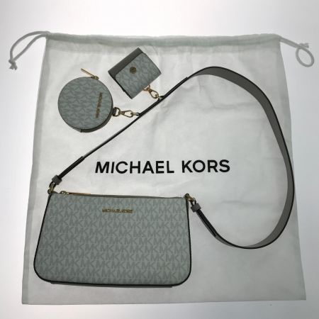  MICHAEL KORS マイケルコース バッグ ジェット セット トラベル ポーチ 布袋付  35S1GTVC3B ホワイト