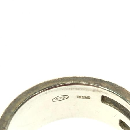  GUCCI グッチ ユニセックス シルバーリング 指輪 SV925 ブランデッドG 17号 8.0g シルバー