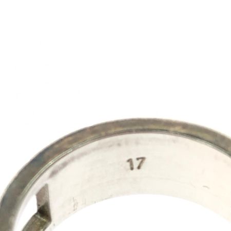  GUCCI グッチ ユニセックス シルバーリング 指輪 SV925 ブランデッドG 17号 8.0g シルバー