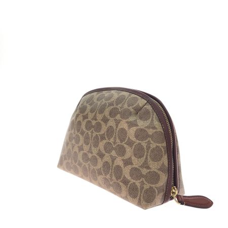  COACH コーチ レディース コスメポーチ ジュリエンヌ コスメティック ケース 22 シグネチャー C4196 ブラウン