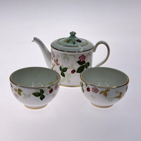   ウェッジウッド ワイルドストロベリー パステル スモールティーポット ティーカップ2客