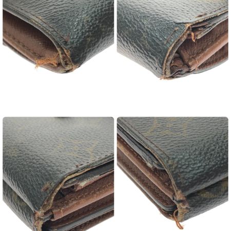  LOUIS VUITTON ルイヴィトン レディース 三つ折り財布 モノグラム Wホック ポルトモネ ビエ カルトクレディ M61652