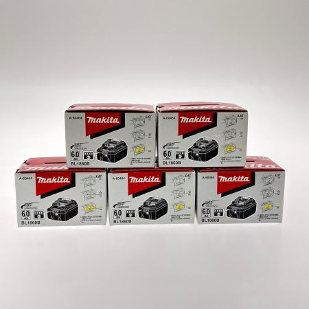  MAKITA マキタ バッテリー 18v 6.0Ah　未使用4個+充電回数0回1個 計5個セット BL1860B