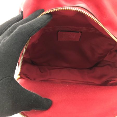  COACH コーチ レディース リュック バックパック シグネチャー  F32200 レッド×ブラウン