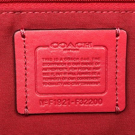  COACH コーチ レディース リュック バックパック シグネチャー  F32200 レッド×ブラウン