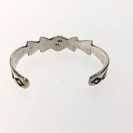   ユニセックス インディアンジュエリー シルバー ナバホ Navajo ターコイズ バングル AL刻印 30.2ｇ