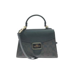 ▼▼ COACH コーチ レディース 2WAYバッグ シグネチャー ペッパー サッチェル ショルダーバッグ C7226 ブラウン Bランク