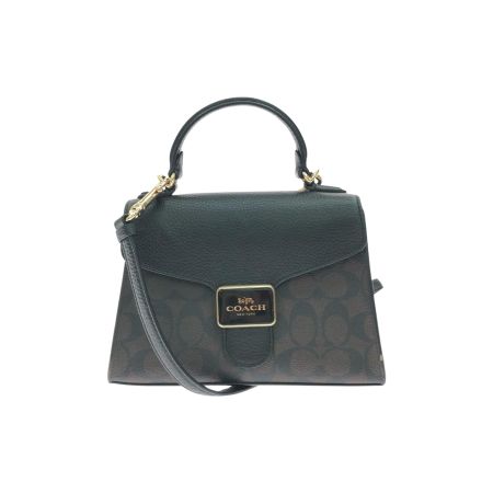  COACH コーチ レディース 2WAYバッグ シグネチャー ペッパー サッチェル ショルダーバッグ C7226 ブラウン