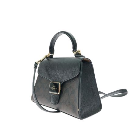  COACH コーチ レディース 2WAYバッグ シグネチャー ペッパー サッチェル ショルダーバッグ C7226 ブラウン