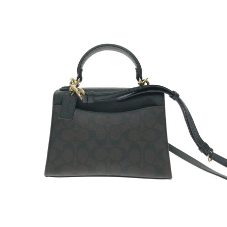  COACH コーチ レディース 2WAYバッグ シグネチャー ペッパー サッチェル ショルダーバッグ C7226 ブラウン