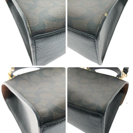  COACH コーチ レディース 2WAYバッグ シグネチャー ペッパー サッチェル ショルダーバッグ C7226 ブラウン