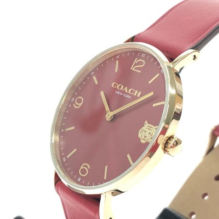 COACH コーチ レディース腕時計 クオーツ 干支ウォッチ 寅年 ラウンドフェイス レッド文字盤 CA.120.7.34.1709