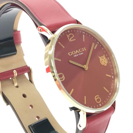 COACH コーチ レディース腕時計 クオーツ 干支ウォッチ 寅年 ラウンドフェイス レッド文字盤 CA.120.7.34.1709