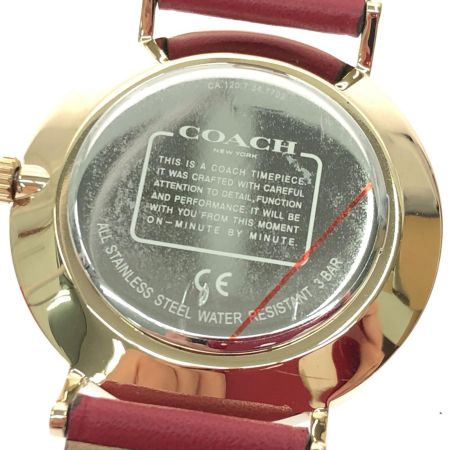 COACH コーチ レディース腕時計 クオーツ 干支ウォッチ 寅年 ラウンドフェイス レッド文字盤 CA.120.7.34.1709