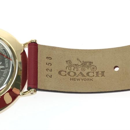 COACH コーチ レディース腕時計 クオーツ 干支ウォッチ 寅年 ラウンドフェイス レッド文字盤 CA.120.7.34.1709
