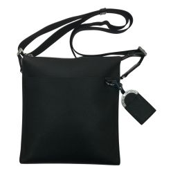 ▼▼ BVLGARI ブルガリ バッグ ショルダーバッグ　メッセンジャーバッグ 外側ブラック x 内側ブルー Bランク