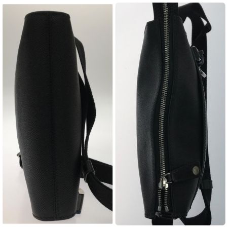  BVLGARI ブルガリ バッグ ショルダーバッグ　メッセンジャーバッグ 外側ブラック x 内側ブルー