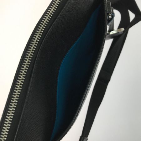  BVLGARI ブルガリ バッグ ショルダーバッグ　メッセンジャーバッグ 外側ブラック x 内側ブルー