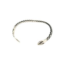 ▼▼ LARRY SMITH ラリースミス ユニセックス シルバーアクセサリー SNAKE BRACELET SV925 12.6g シルバー Bランク