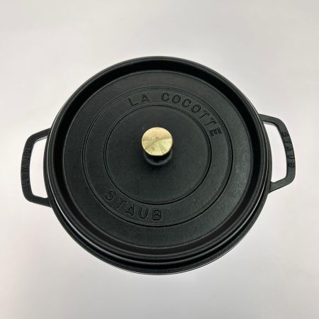  STAUB ストウブ 28cm ブラック 鉄鍋 両手鍋 ブラック