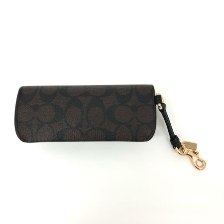  COACH コーチ アイウェア 眼鏡ケース サングラスケース シグネチャー ターンロック ブラウン