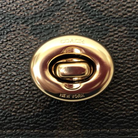  COACH コーチ アイウェア 眼鏡ケース サングラスケース シグネチャー ターンロック ブラウン