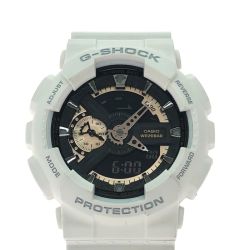 ▼▼ CASIO カシオ メンズ腕時計 クオーツ デジアナウォッチ G-SHOCK Gショック GA-110RG ホワイト Bランク