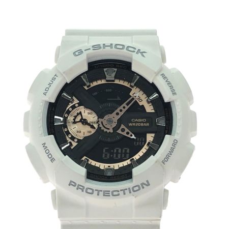  CASIO カシオ メンズ腕時計 クオーツ デジアナウォッチ G-SHOCK Gショック GA-110RG ホワイト