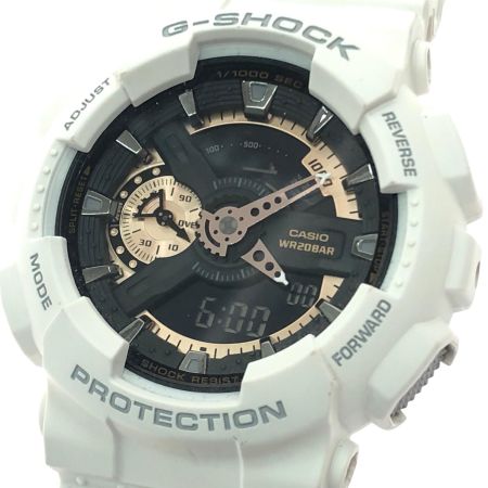  CASIO カシオ メンズ腕時計 クオーツ デジアナウォッチ G-SHOCK Gショック GA-110RG ホワイト
