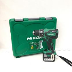 ▼▼ HiKOKI ハイコーキ 14.4V 13mm コードレス振動ドライバドリル 充電器・充電池2個・ケース付 PSEマーク有 DV14DBSL グリーン Bランク