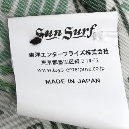  SUN SURF サンサーフ シャツ アロハシャツ 夏物 SIZE L メンズ スペシャルエディション HAWAIIAN MONARCH SS39479 グリーン