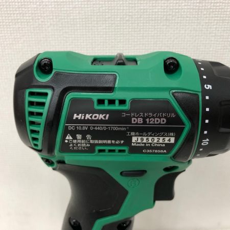  HiKOKI ハイコーキ 電動工具 充電式 10.8V コードレスドライバドリル 充電器・充電池2個・ケース付 PSEマーク有 DB12DD