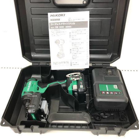  HiKOKI ハイコーキ 電動工具 充電式 10.8V コードレスドライバドリル 充電器・充電池2個・ケース付 PSEマーク有 DB12DD