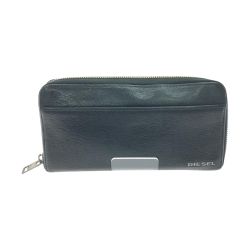▼▼ DIESEL ディーゼル メンズ 長財布 ラウンドファスナー L字ファスナー小銭入れ 内側デニム X06752 ブラック Bランク