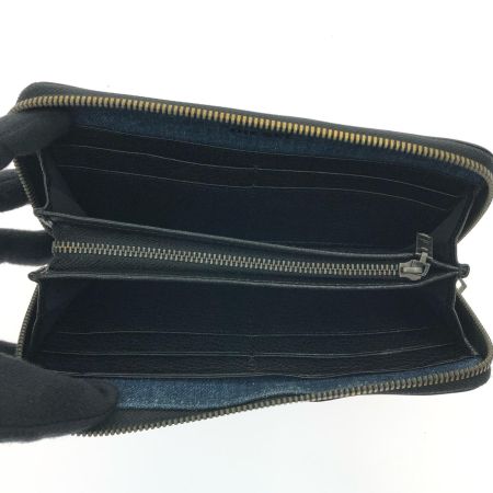  DIESEL ディーゼル メンズ 長財布 ラウンドファスナー L字ファスナー小銭入れ 内側デニム X06752 ブラック