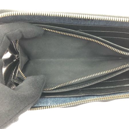  DIESEL ディーゼル メンズ 長財布 ラウンドファスナー L字ファスナー小銭入れ 内側デニム X06752 ブラック