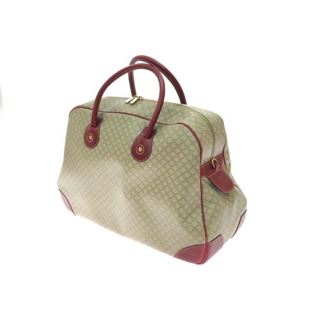  CELINE セリーヌ レディース オールドセリーヌ マカダム PVC×レザー ボストンバッグ 2WAY CE00/14 カーキ