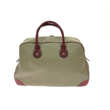  CELINE セリーヌ レディース オールドセリーヌ マカダム PVC×レザー ボストンバッグ 2WAY CE00/14 カーキ