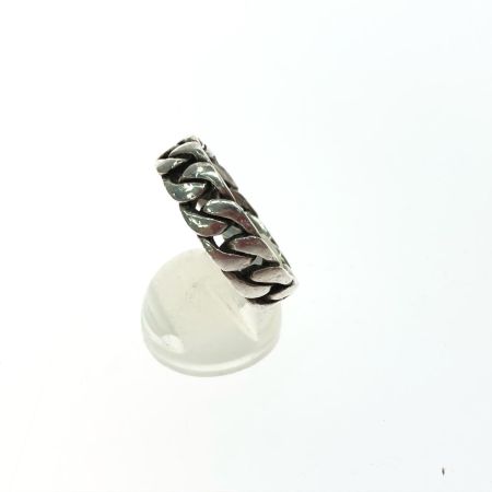   メーカー不明 メンズ シルバーリング チェーンデザイン 喜平 シルバー925 20.5号 7.5g