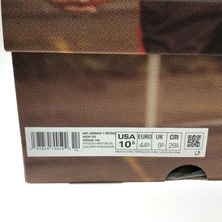  NIKE ナイキ メンズスニーカー Air Jordan 1 Retro High OG つま黒 28.5cm DZ5485-106 ブラック×レッド