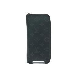 ▼▼ LOUIS VUITTON ルイヴィトン メンズ 長財布 ラウンドファスナー モノグラム エクリプス ヴェルティカル  M62295 ブラック Bランク
