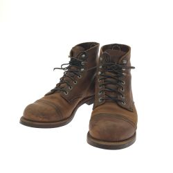 ▼▼ RED WING レッドウィング メンズブーツワークブーツ アイアンレンジ ビブラムソール コッパー 26.5cm 8085 ブラウン Bランク