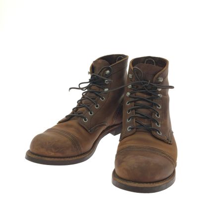  RED WING レッドウィング メンズブーツワークブーツ アイアンレンジ ビブラムソール コッパー 26.5cm 8085 ブラウン